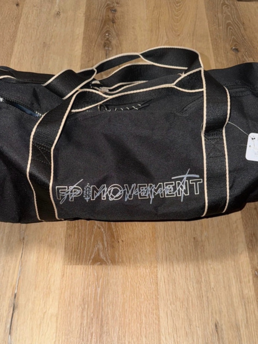 Free People Black Canvas Duffle Bag